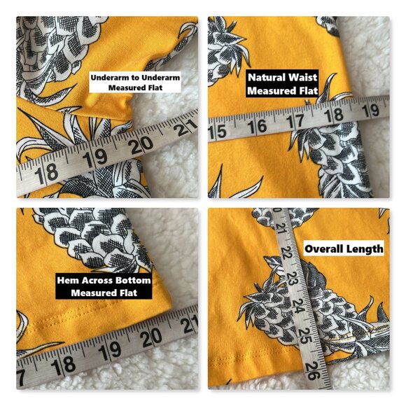 Christopher &  Banks Pineapple Print Knit Top Sz M - Picture 9 of 9